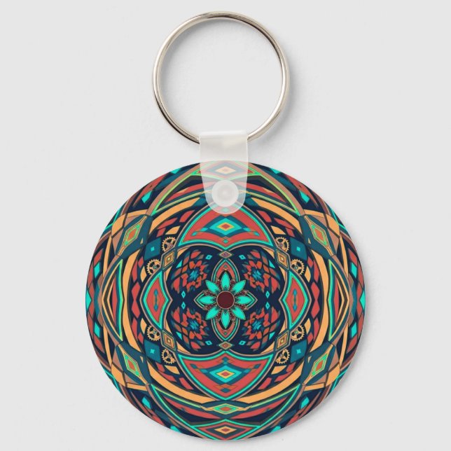 Tribal Steampunk Key Ring (Back)