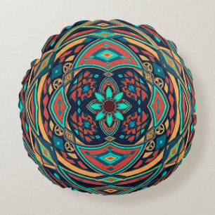 Tribal Steampunk Round Cushion