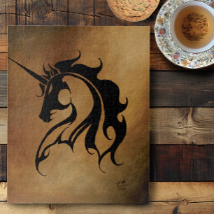 Tribal Stone Unicorn Jigsaw Puzzle