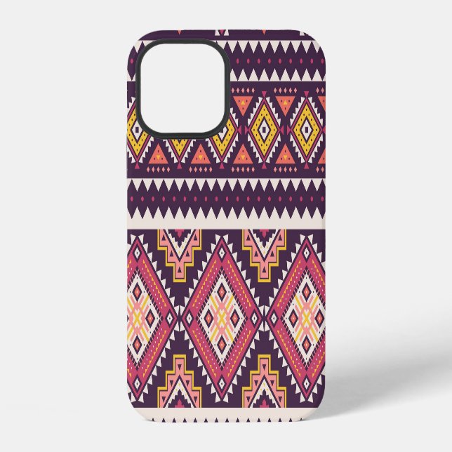Tribal striped, geometric seamless pattern. iPhone case (Back)