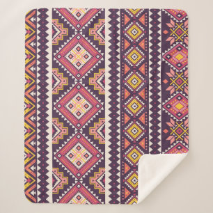 Tribal striped, geometric seamless pattern. sherpa blanket