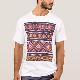 Tribal striped, geometric seamless pattern. T-Shirt