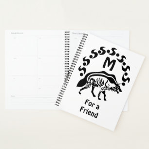 Tribal Striped Hyena Monogram Planner