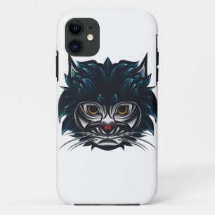 Tribal Style Angry Cat iPhone 11 Case