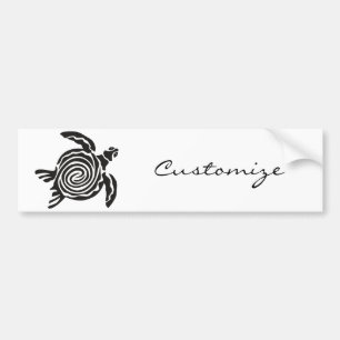 Tribal Style Turtle Thunder_Cove Bumper Sticker