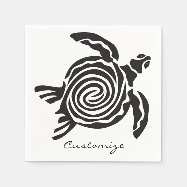 Tribal Style Turtle Thunder_Cove Napkin (Front)
