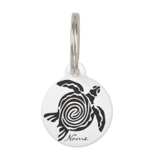 Tribal Style Turtle Thunder_Cove Pet Tag