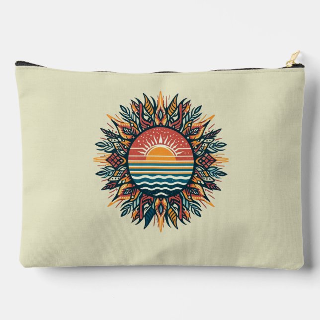 Tribal Summer Sun Accessory Pouch (Back)