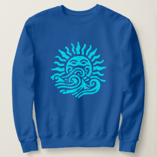 Tribal Sun and Ocean Waves Art Sweatshirt