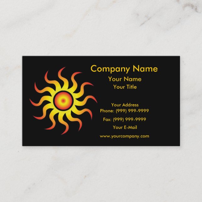 Tribal Sun Business Card (Front)