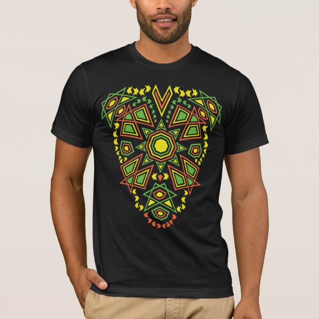 Tribal Sun Double Side Bright Print T-Shirt (Front)