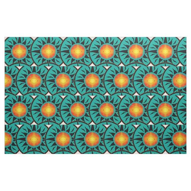 Tribal Sun Repeating Overlap Fabric (Fat Quarter)
