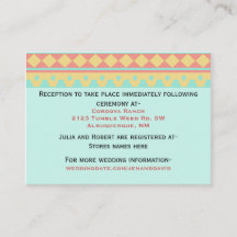 Tribal Sun Southwestern Wedding Enclosure Card