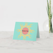 Tribal Sun Southwestern Wedding Thank You Card