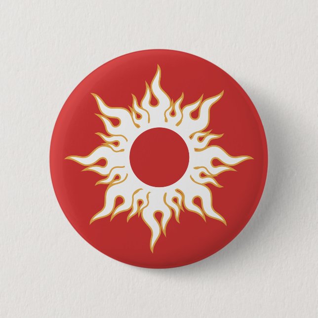 Tribal Sun Symbol 6 Cm Round Badge (Front)