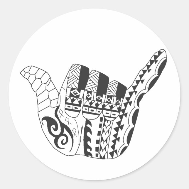 Tribal, Surf's Up Classic Round Sticker (Front)