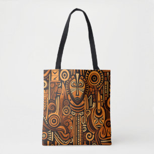 Tribal Tapestry Mask Edition Tote Bag