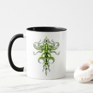 Tribal Tattoo Alien Species 217 green Mug