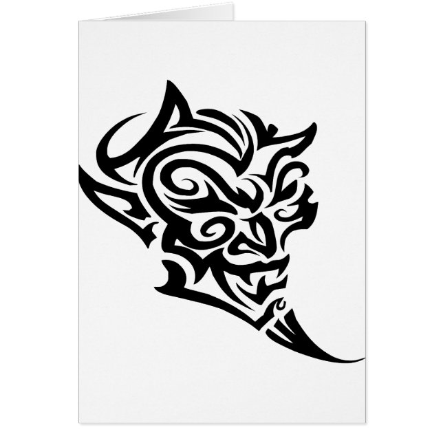 Tribal Tattoo Devil Face Satan (Front)