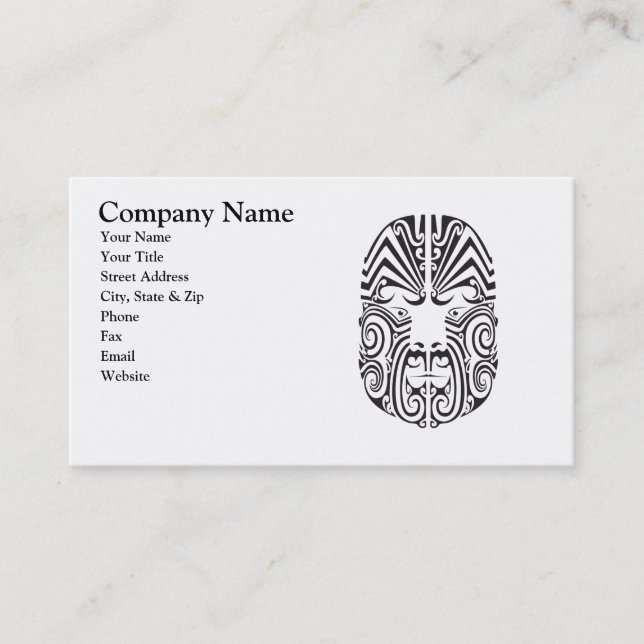 Tribal Tattoo Face Business Card (Front)