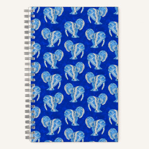 Tribal Tattoo Manatees Ocean Blue Notebook