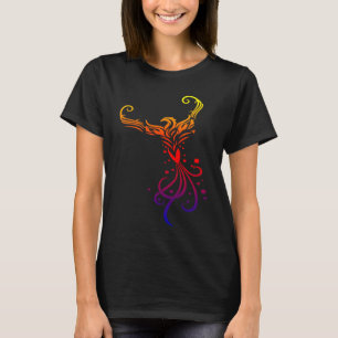 Tribal Tattoo Phoenix Bird Rebirth Fantasy Symbol T-Shirt