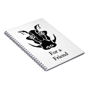 Tribal Tattoo Style Boar Head Notebook