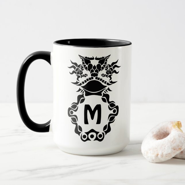 Tribal Texas Horned Lizard Toad Pride Mug (With Donut)