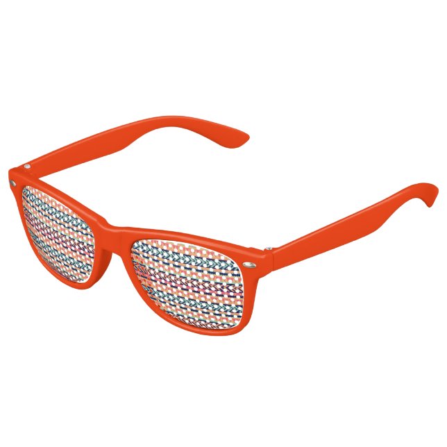 Tribal Texture Stripes Kids Sunglasses (Angled)