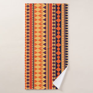 Tribal texture: vintage stripes pattern. bath towel