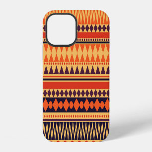 Tribal texture: vintage stripes pattern. iPhone 12 case