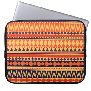 Tribal texture: vintage stripes pattern. laptop sleeve