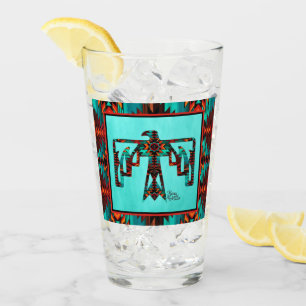 Tribal Thunderbird Glass Cup