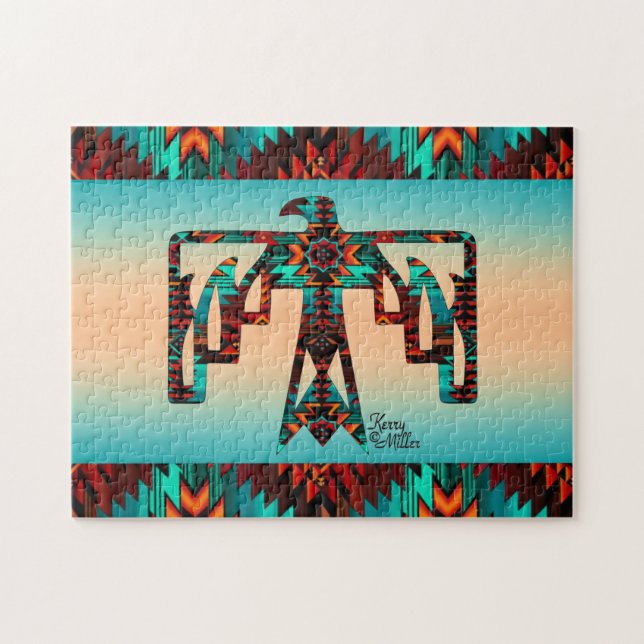 Tribal Thunderbird Jigsaw Puzzle (Horizontal)