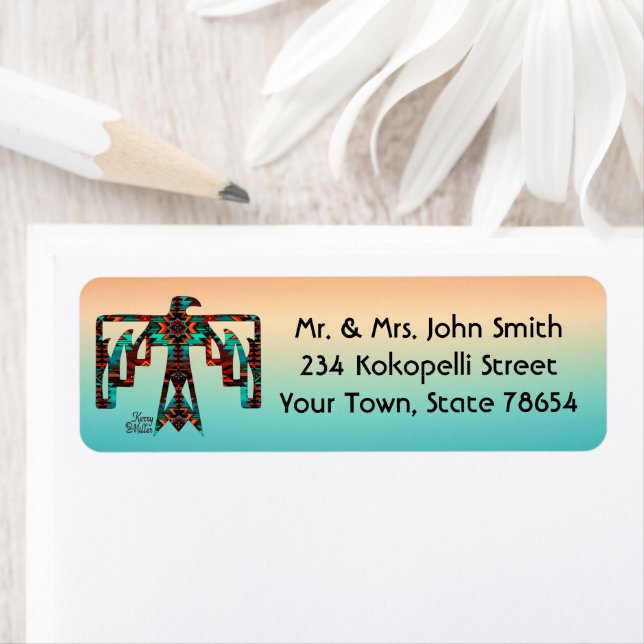 Tribal Thunderbird Label Return Address Label (Insitu)