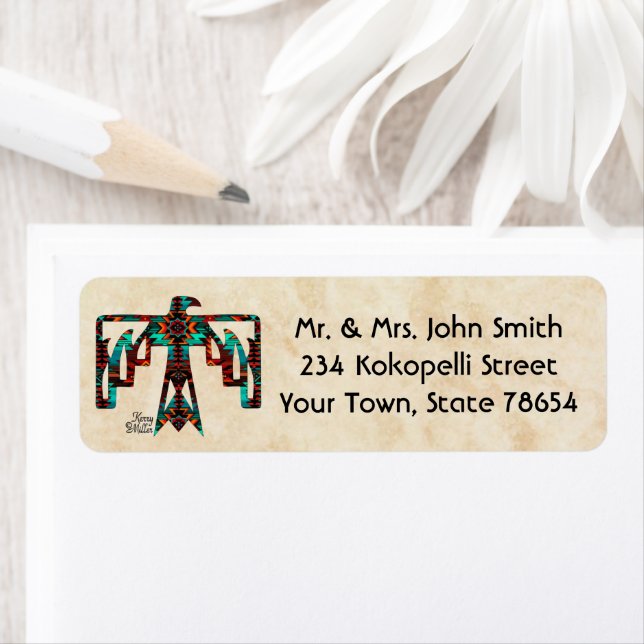 Tribal Thunderbird Label Return Address Label (Insitu)