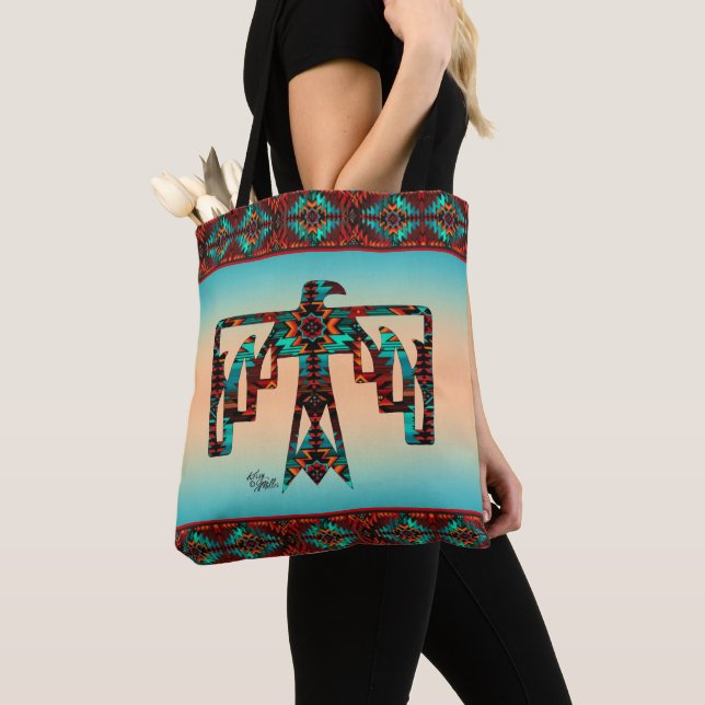 Tribal Thunderbird Tote Bag (Close Up)