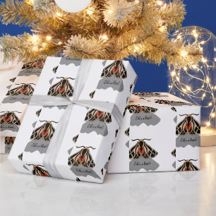 Tribal Tiger Moth Monogram Wrapping Paper