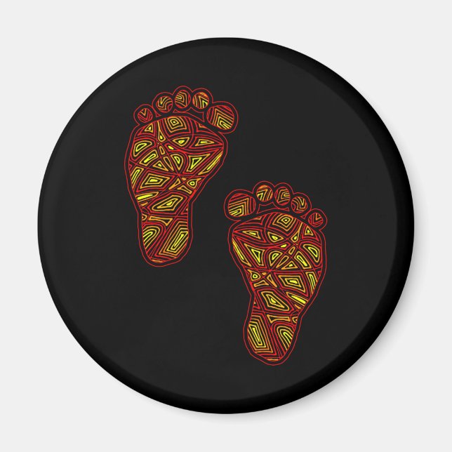 Tribal Toes Magnet (Front)