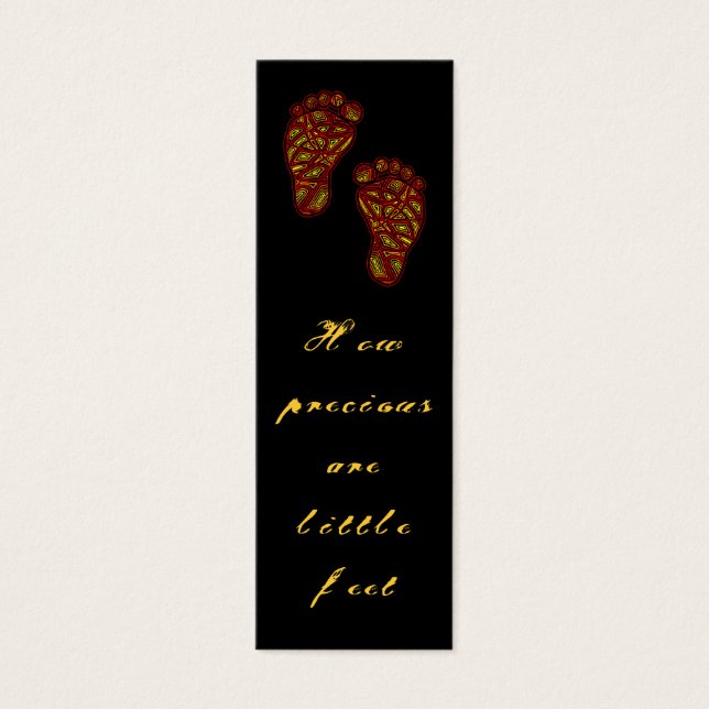 Tribal Toes Precious Feet Mini Bookmarks - (Front)