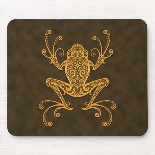 Tribal Tree Frog (brown) Mouse Pad (Front)