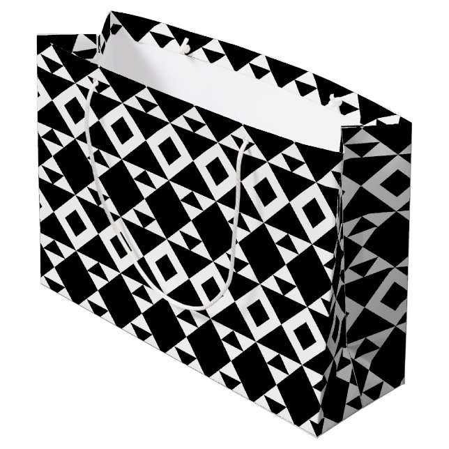 Tribal Triangles Large Gift Bag (Back Angled)
