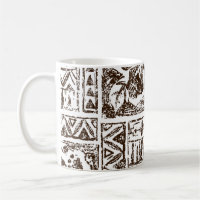 Tribal tropical art pattern of indigenous Hawaiian