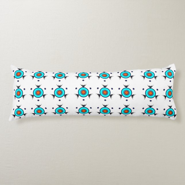 Tribal Turquoise Pattern Body Cushion (Front)
