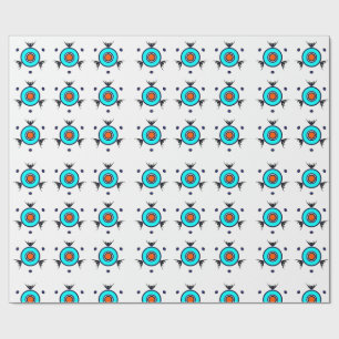 Tribal Turquoise Pattern Wrapping Paper