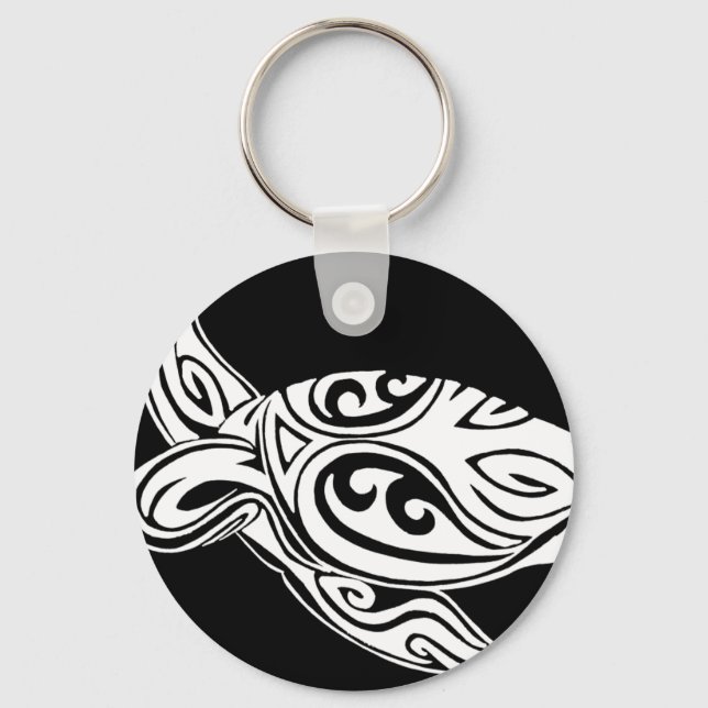 Tribal Turtle Key Ring (Front)