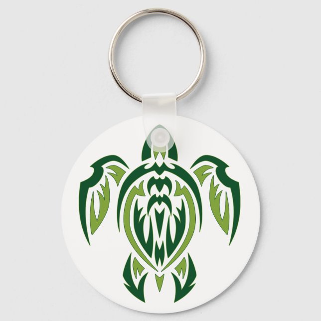 Tribal Turtle Key Ring (Front)