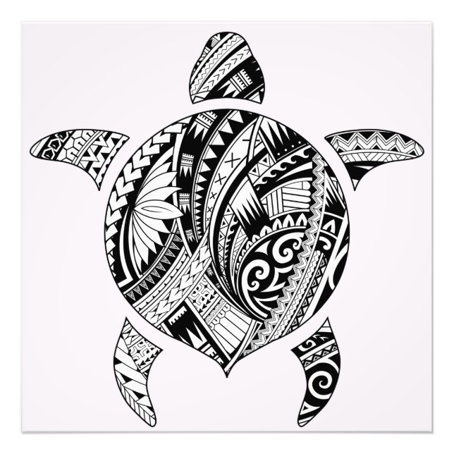 Tribal Turtle Photo Print (Front)