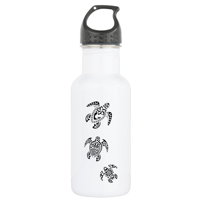 Tribal Turtle Trio Design 532 Ml Water Bottle (Front)