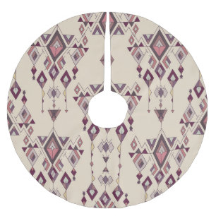 Tribal Vintage Ethnic Seamless Aztec Brushed Polyester Tree Skirt